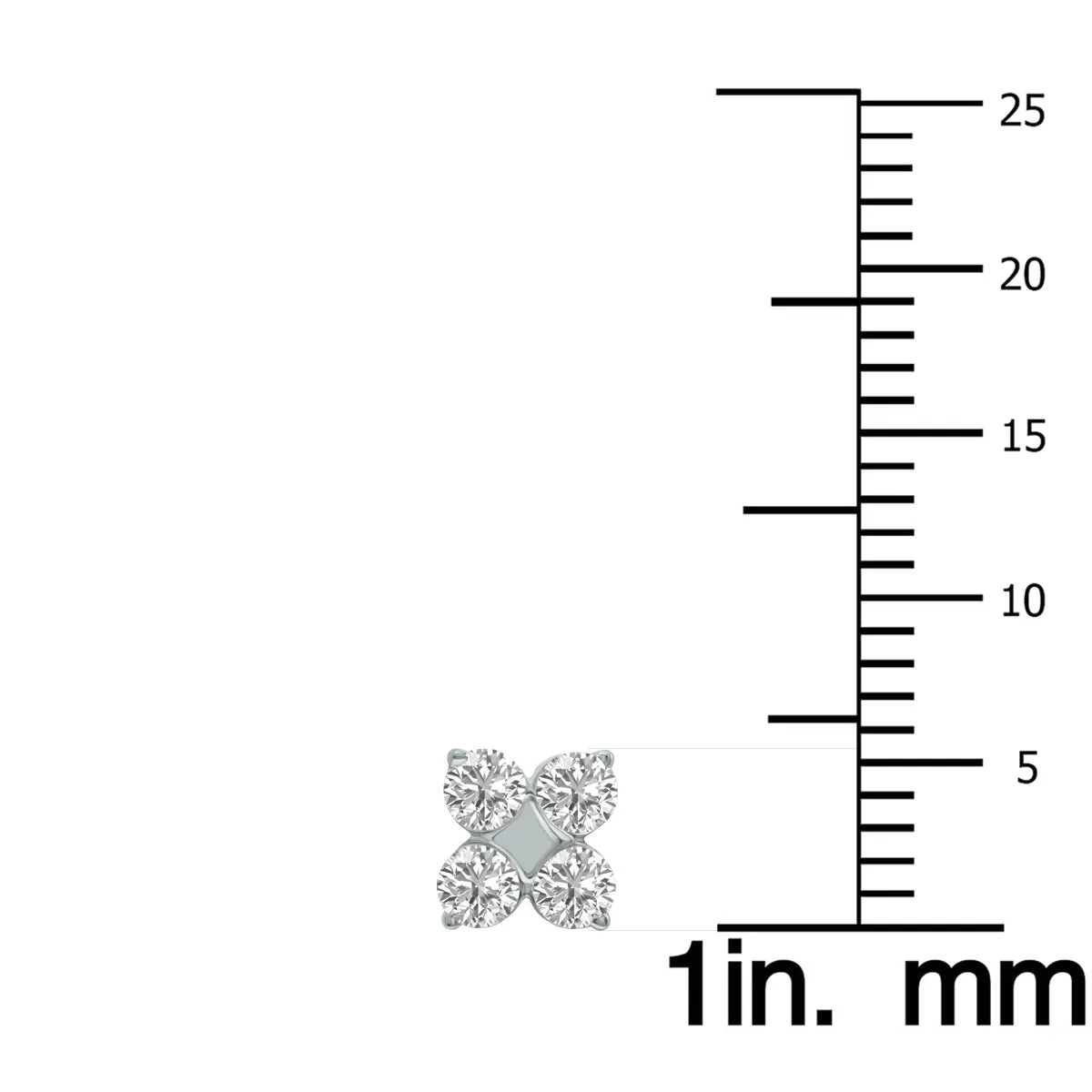 1/2 Ctw Lab Grown Diamond Snowflake Earrings In 10K White Gold (F-G Color, Vs1- Vs2 Clarity)