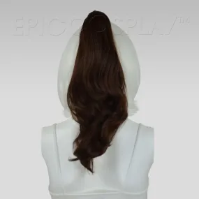 20" Dark Brown Wavy Curly Ponytail Clipon