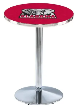 Alabama Crimson Tide Holland Bar Stool Co. Chrome Elephant Bar Pub Table