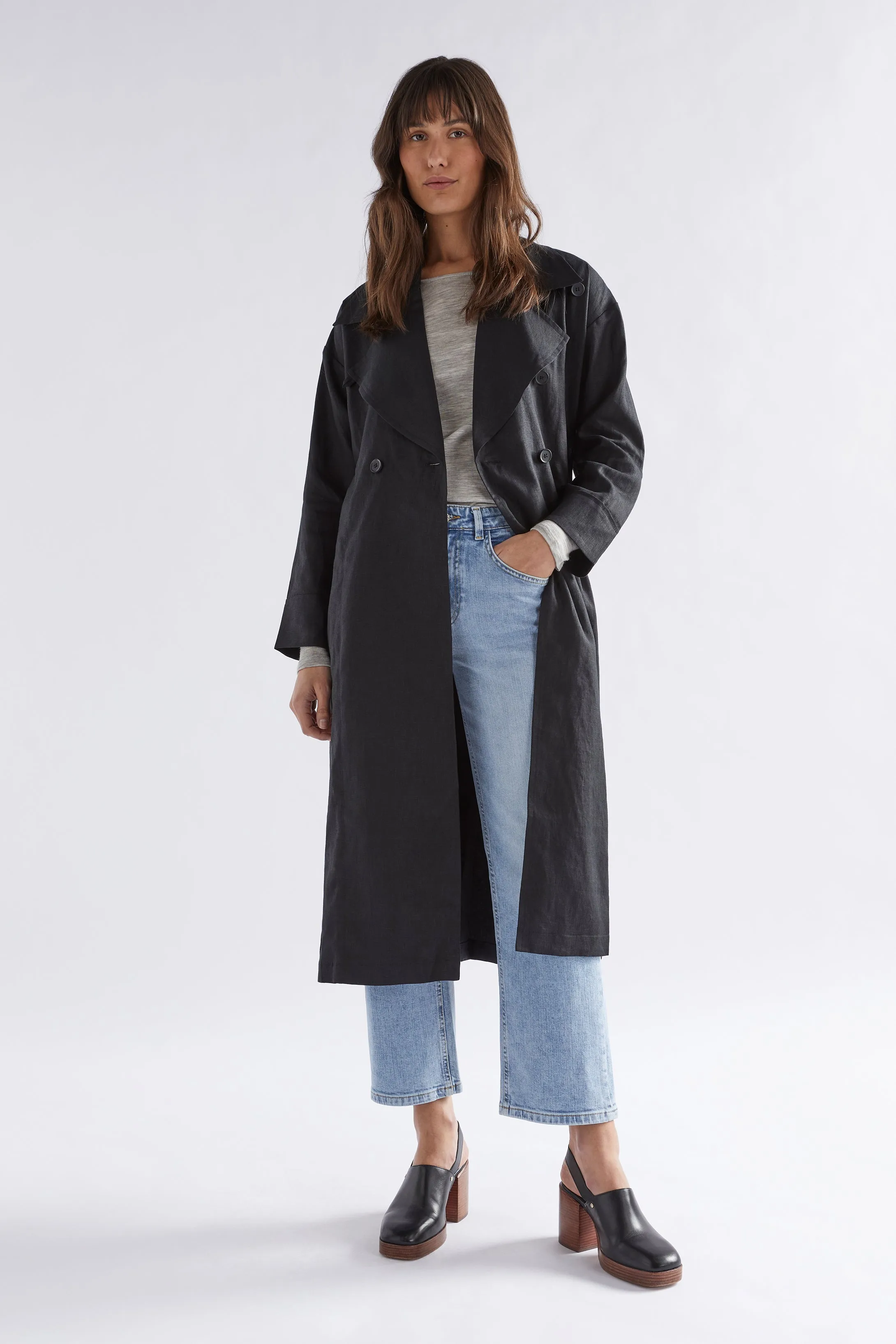 Anneli Linen Trench Coat