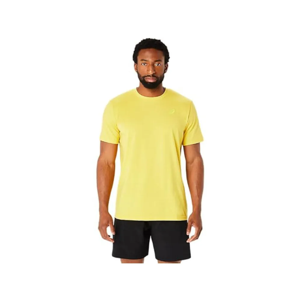 ASICS Men's Spiral Embroidery Short Sleeve Top (Light Mustard)