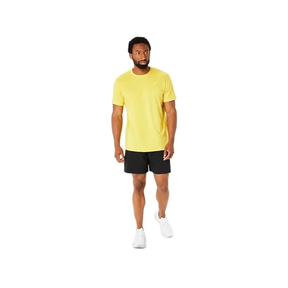 ASICS Men's Spiral Embroidery Short Sleeve Top (Light Mustard)