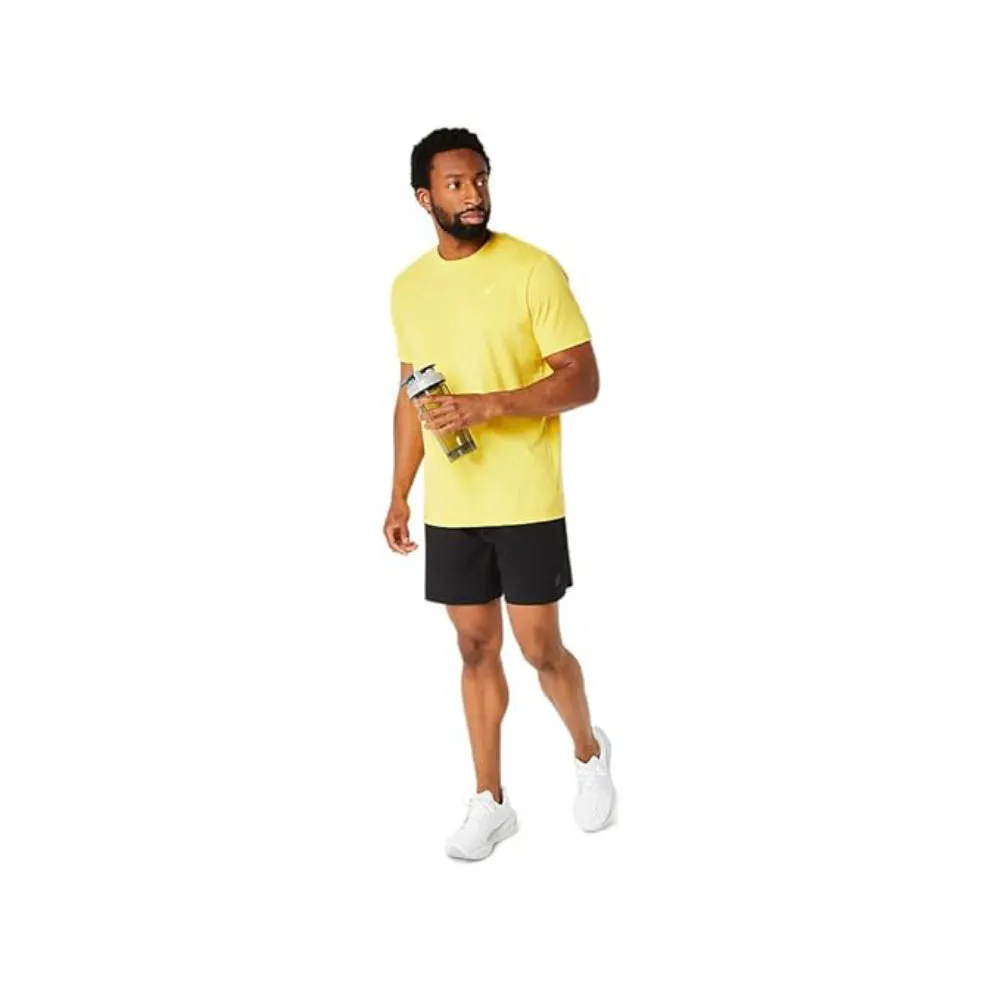 ASICS Men's Spiral Embroidery Short Sleeve Top (Light Mustard)