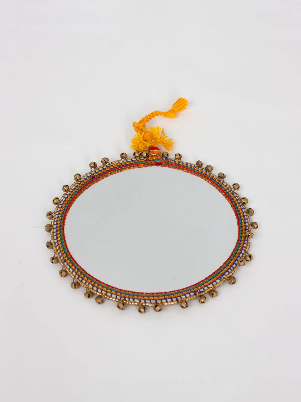 Boho Beaded Mirrors, Brass