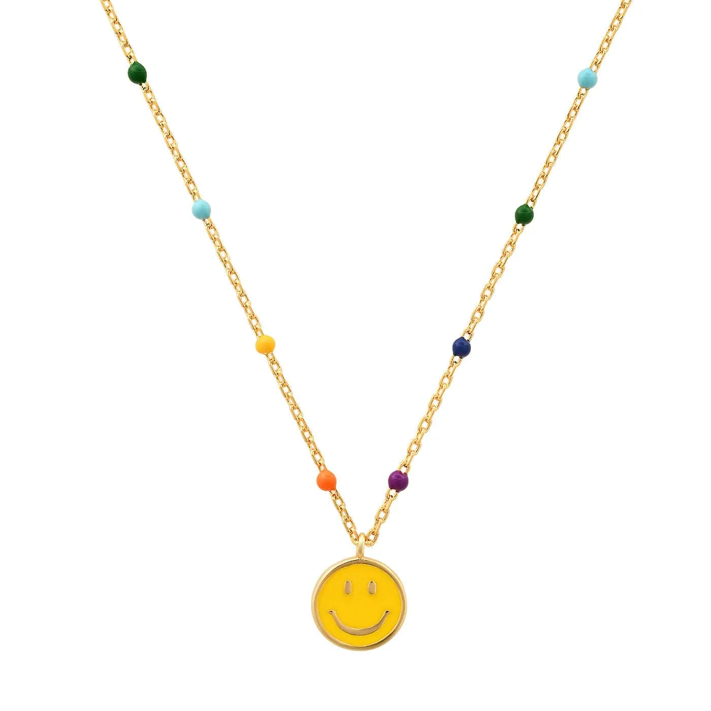 Charmful Enamel Pendant Necklace