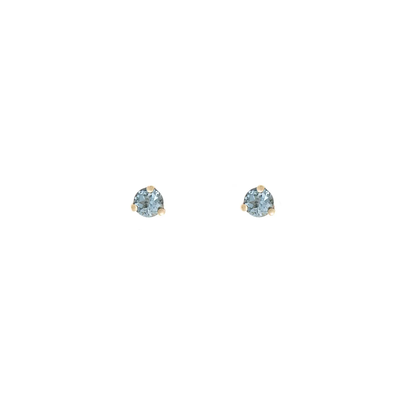 Element Studs | Gold & Aquamarine