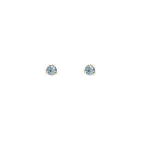 Element Studs | Gold & Aquamarine