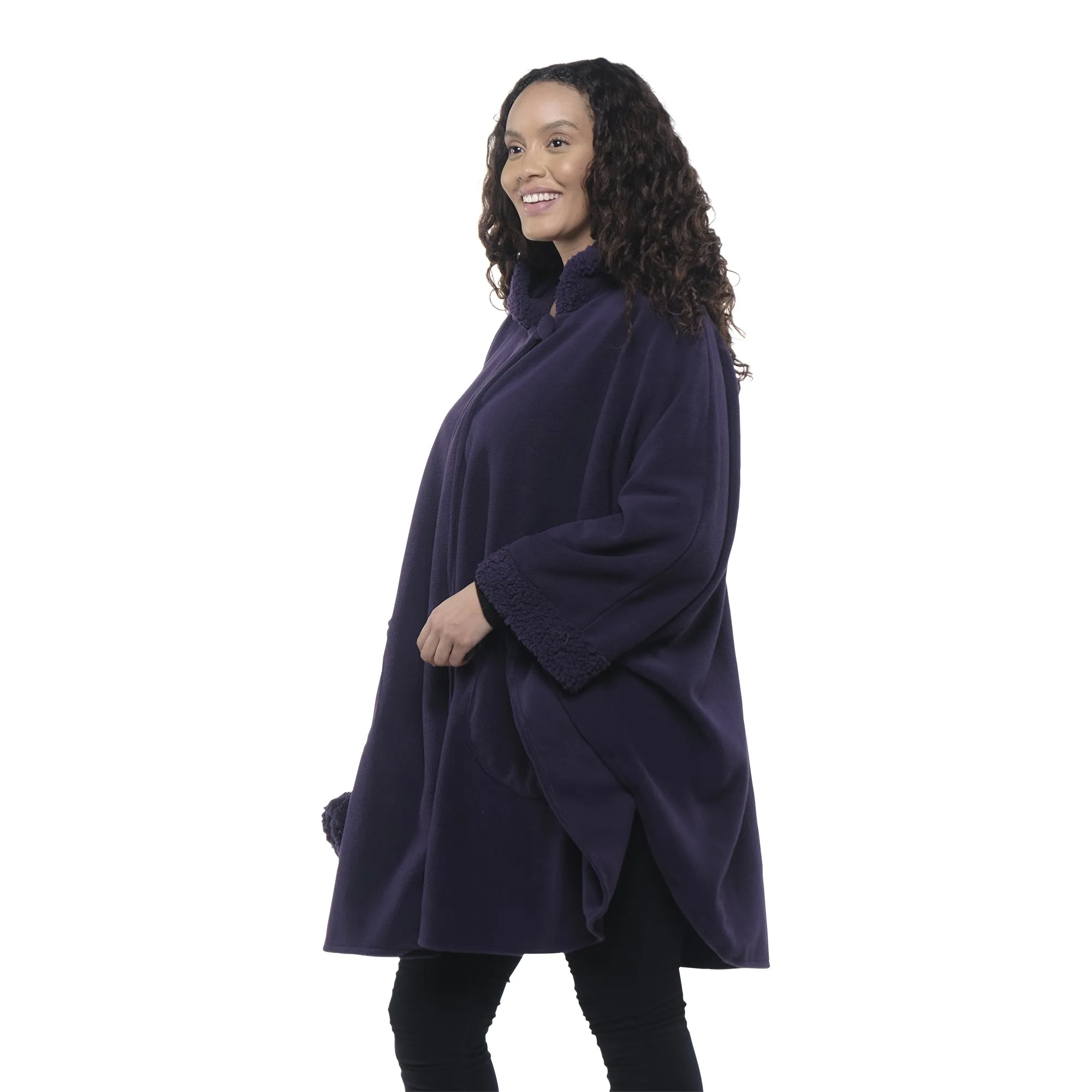 Emily Sherpa Trimmed Cozy Coat and Glove Set