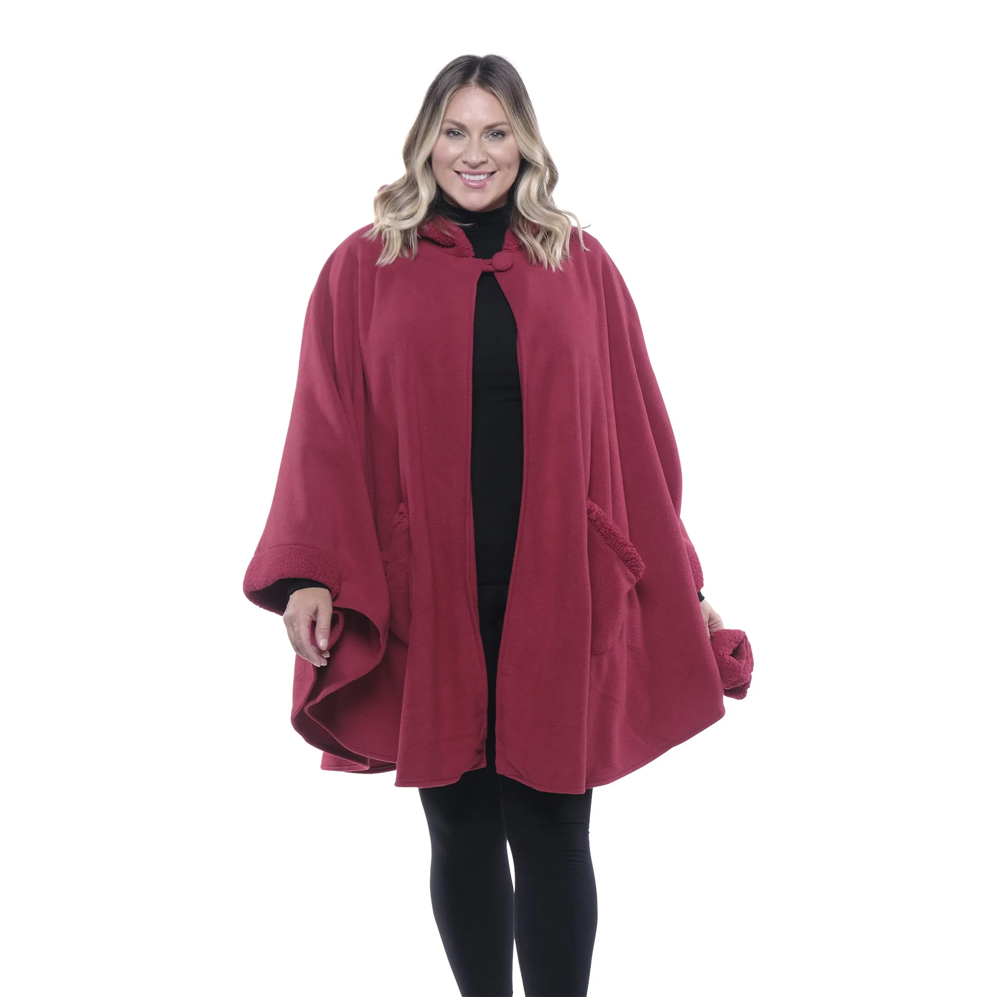 Emily Sherpa Trimmed Cozy Coat and Glove Set