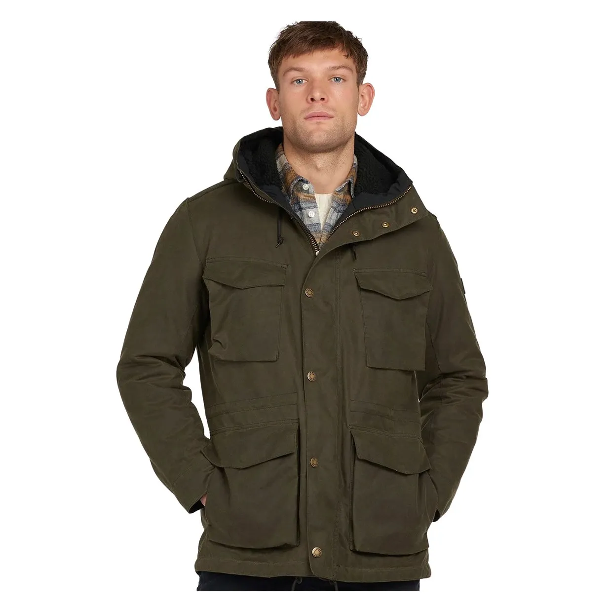 Giubbino Barbour Nautic Wax Verde