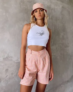 Lexta Short in Pink Check