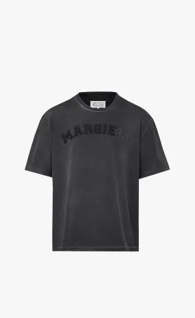 LOGO HEAVY JERSEY WASHED BLACK T-SHIRT