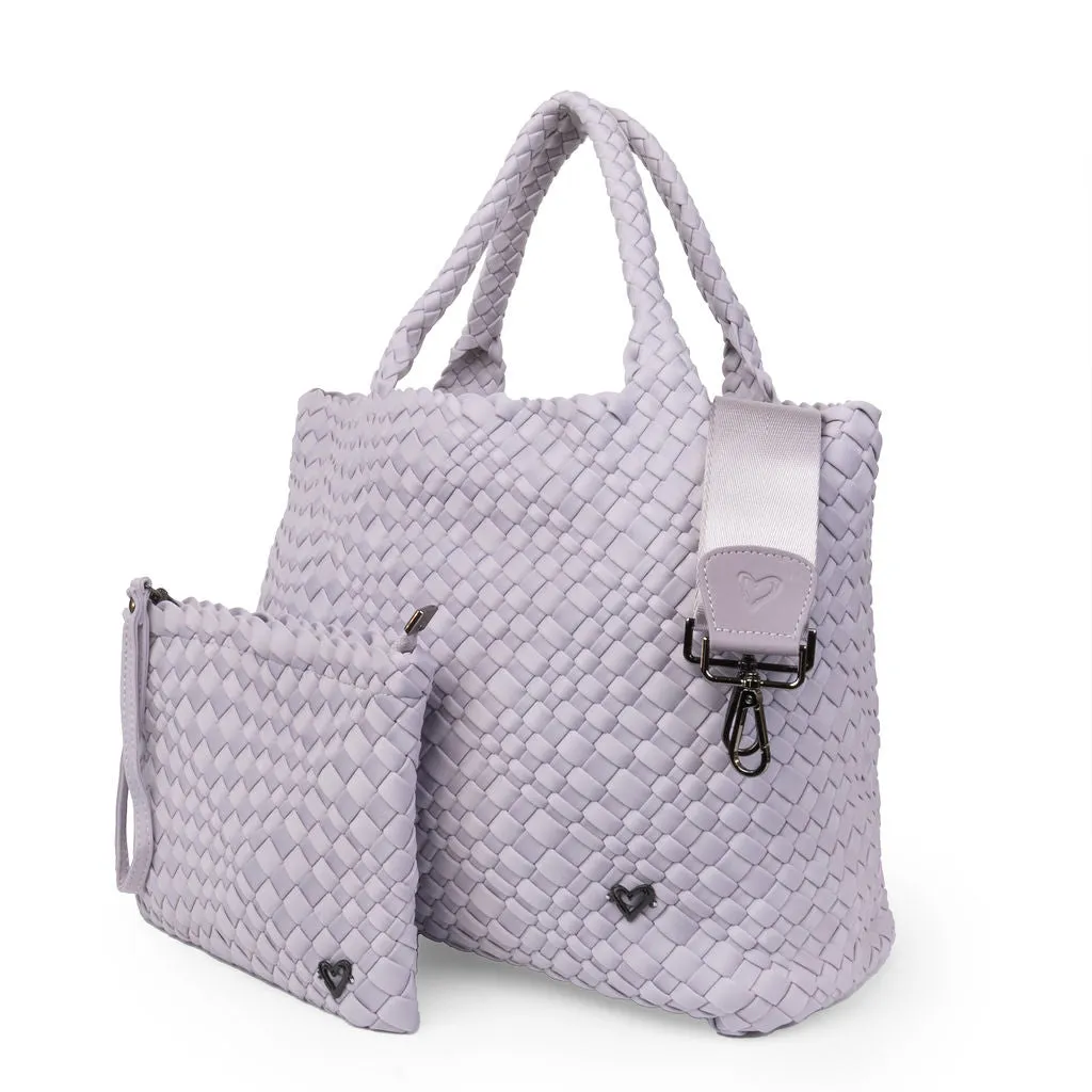 London Large Woven Tote - Lavender