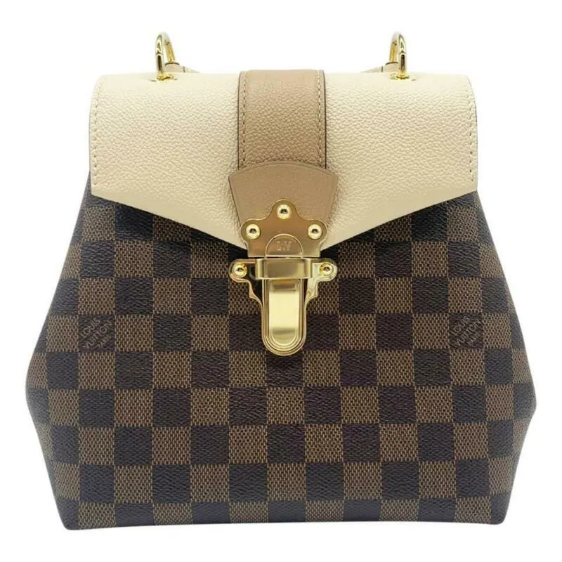 Louis Vuitton Clapton Creme Brown Damier Ébène Canvas Backpack