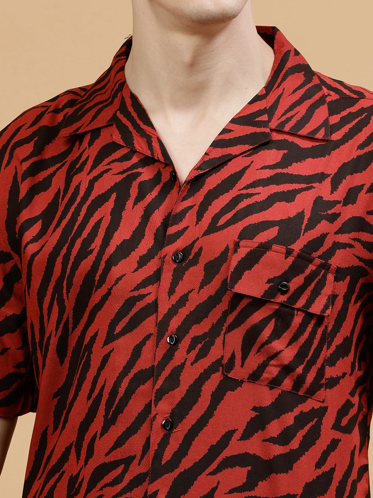 Men's All-Over Jungle Tribe Print Shirt