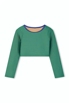 Mini Rib Crop Rashie - Emerald