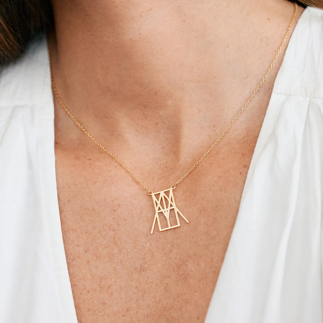 Minimalist Monogram Name Necklace