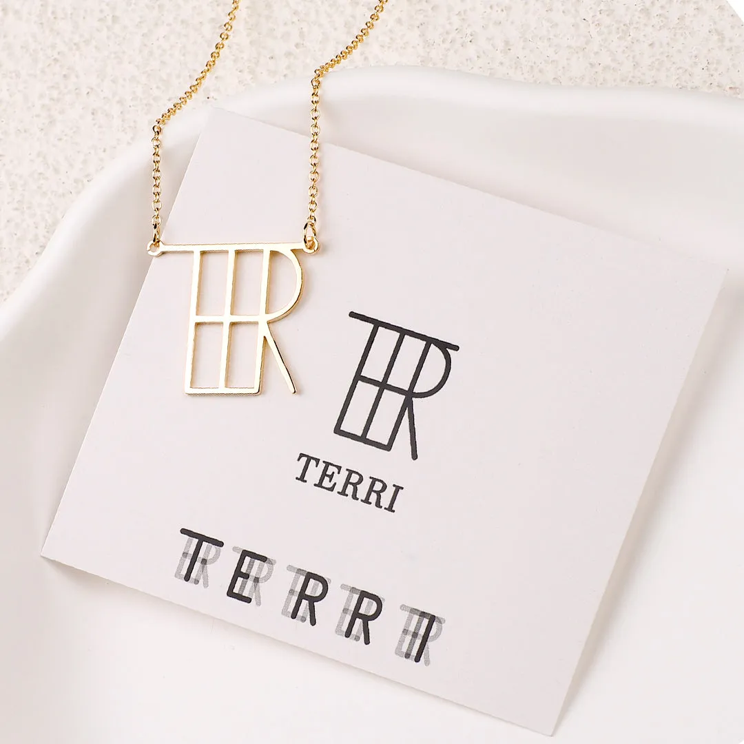 Minimalist Monogram Name Necklace