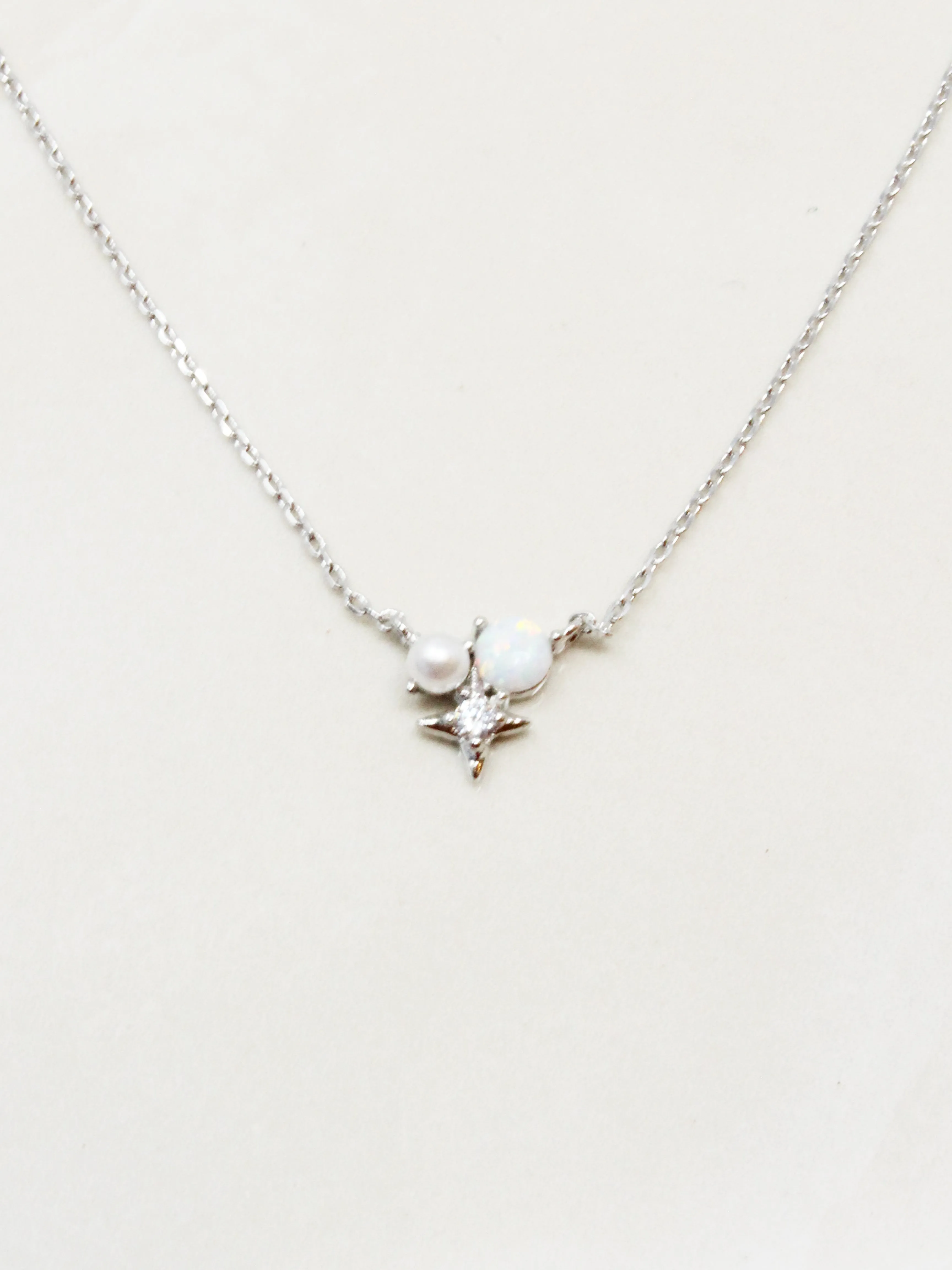 Opal & Pearl Duet Necklace