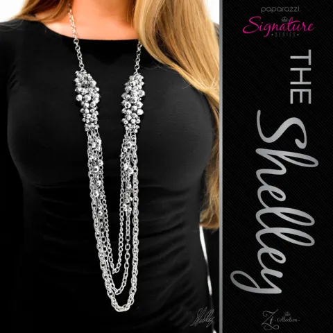 Paparazzi Accessories - The Shelley #Z14 Drawer 4/2 - Zi Collection 2017 Silver Necklace