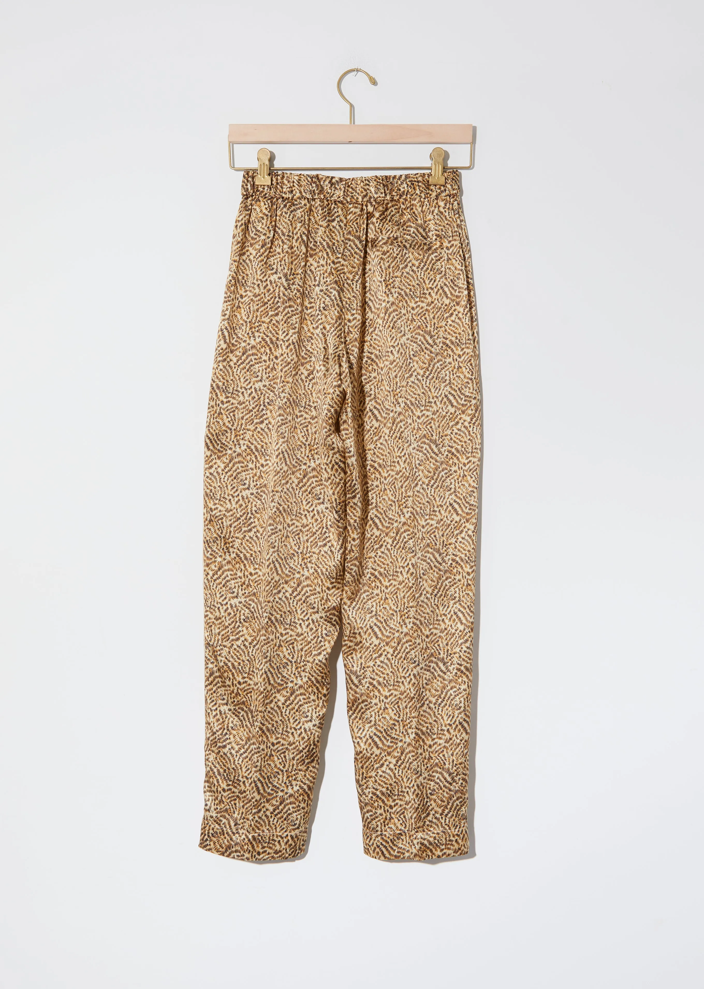 "Eagle Print" Satin Silk Pants