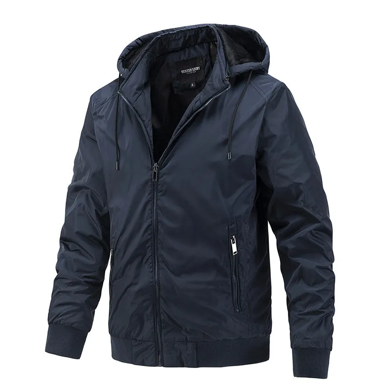 Removable Hooded Casual Men's Jacket