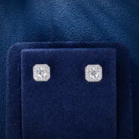 S925 Moissanite Square Hola Stud Earrings