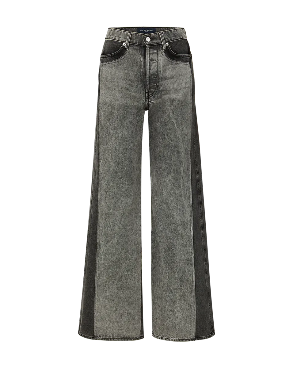 Taylor Two-Tone Wide-Leg Jean