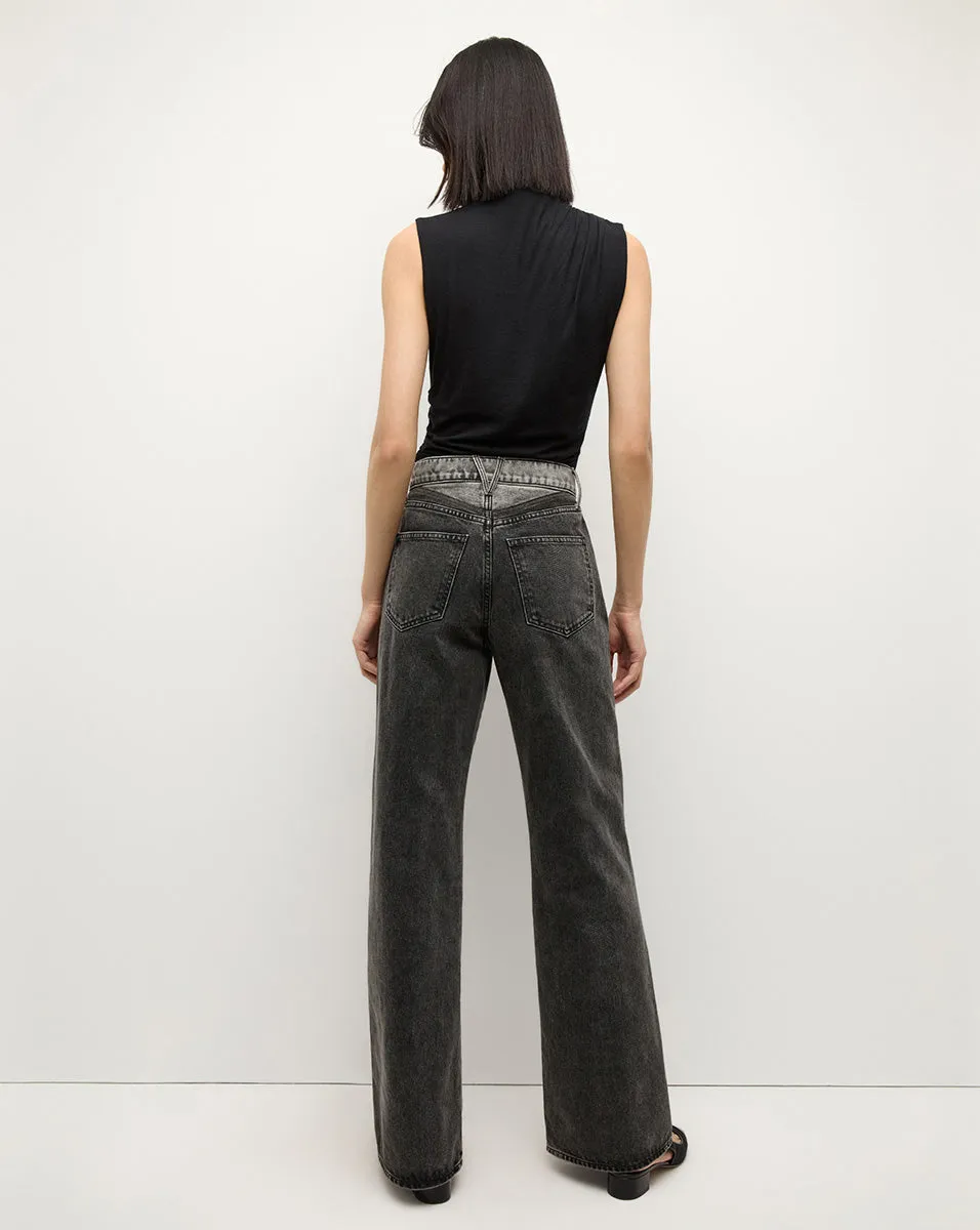 Taylor Two-Tone Wide-Leg Jean